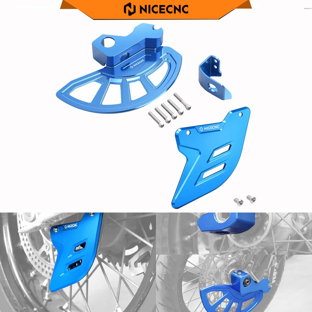 NICECNC Front Rear Brake Disc Guard Protector For Suzuki DRZ400SM DRZ 400SM DRZ400 SM 2005-2024 Aluminum Motorcycle Accessories