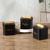 Bamboos Lid Canister For Coffee Bean Loose Teas and Candy Food Storage Container Jar Kitchen Organization Tool