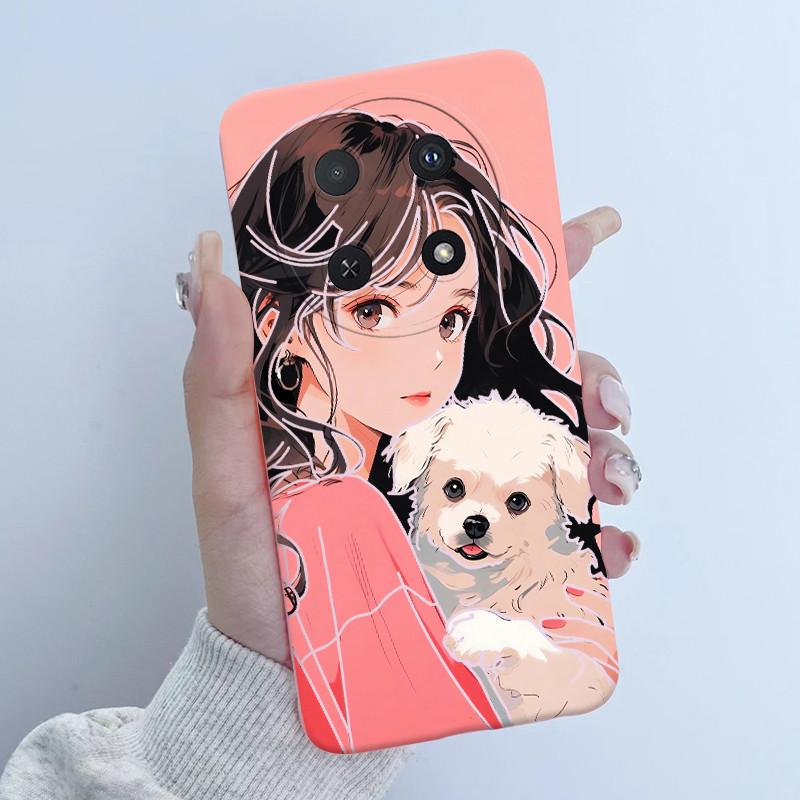 For Huawei Nova 12i Case Flower Girl Design Soft Silicone Phone Case for Huawei Nova12i 12 i 4G CTR-L81 L91 Nova 13i Cover Capa