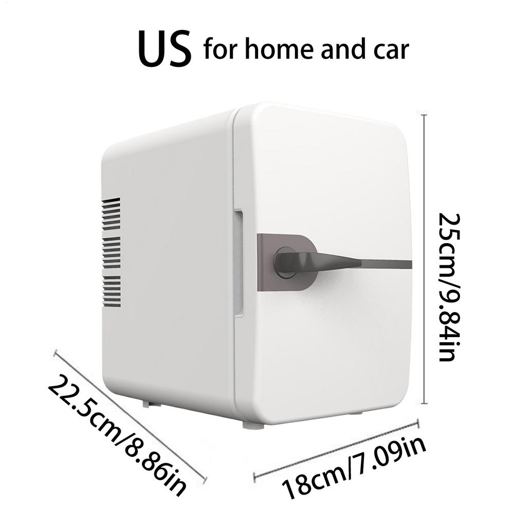 6L Mini Car Refrigerator 12V DC 100~240V AC Electric Portable Beauty Cooler Warmer Freezer US/UK/EU Car Mini Fridge Ice Box