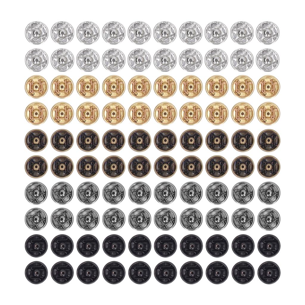 100pcs 5mm Mini Snap Buttons Fasteners 5 Colors Rust Prevention Light Weight Miniature Snap Buttons Doll for Women Men
