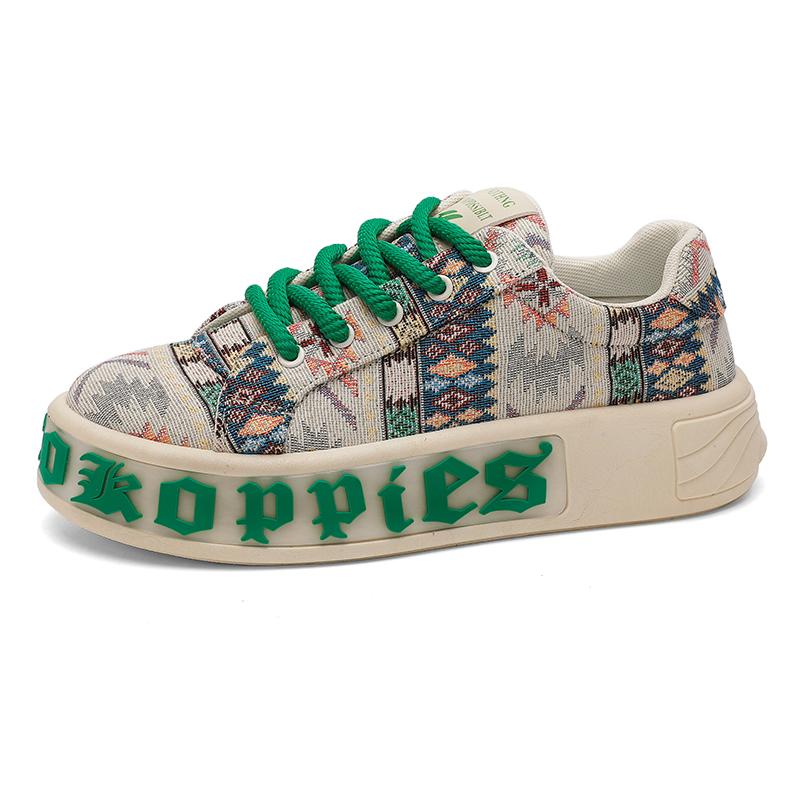 Летняя дышащая мужская обувь на эластичной и свободной толстой подошве с увеличением 39 зелёный