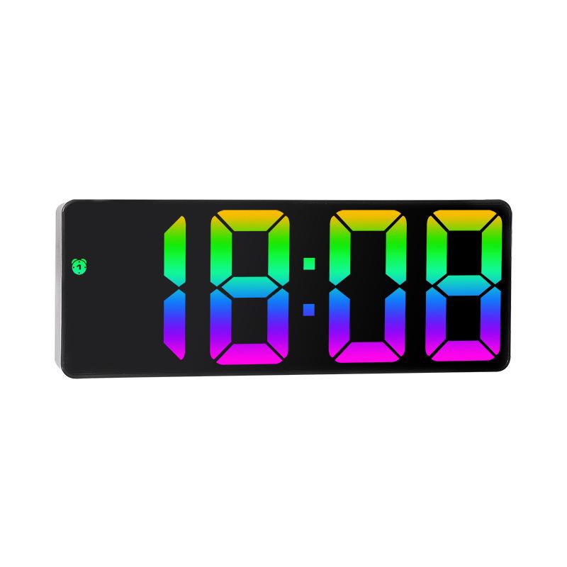 INS Personality LED Large Character Colorful Bedside Alarm Clock - Simple, Fashionable Design with Large Screen Display
