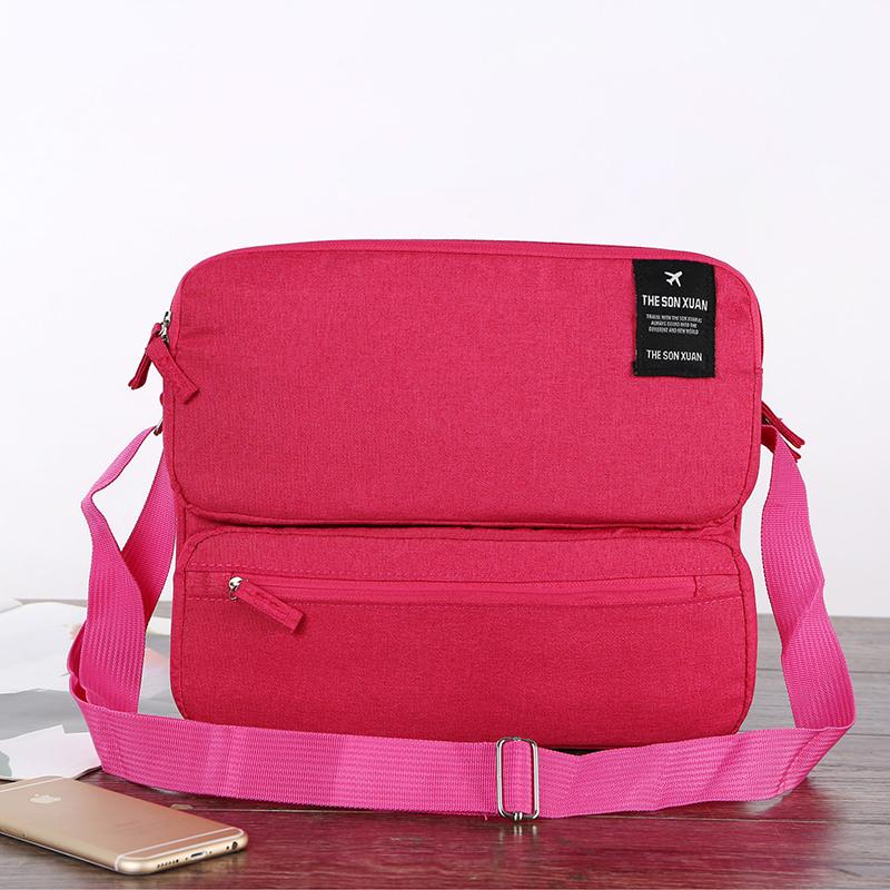 

Дорожная сумка-мессенджер, большая вместительная сумка на одно плечо, многослойная деловая сумка для хранения красный