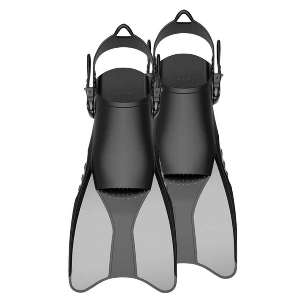Adjustable Accessible Heel Flippers Flexible Adjustable Underwater Fins Accessible Heel Aquatic Fins Soft Foot Pocket for Adults