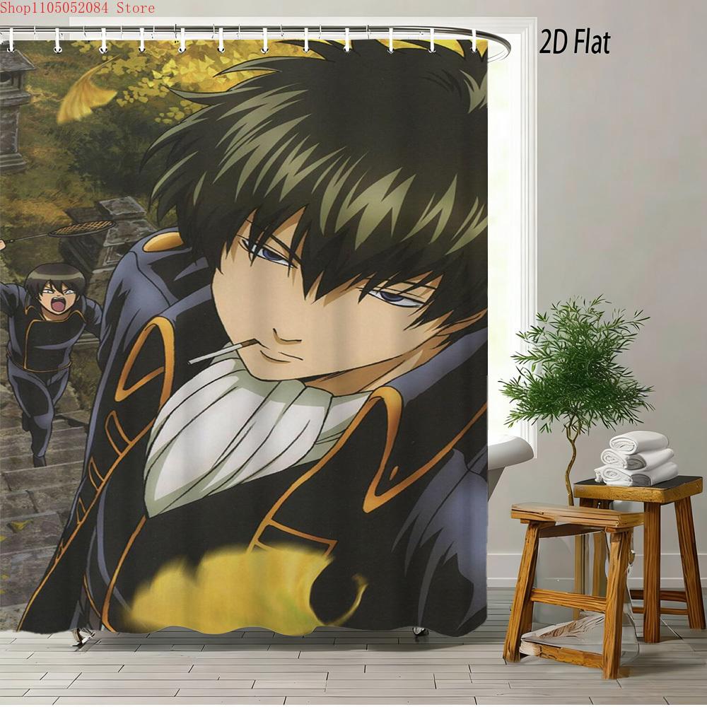 One Piece Luffy, Ace & Sabo Brothers Bond Fiery Scene 2D Print Waterproof Shower Curtain, Intense Flaming Background With Epic B