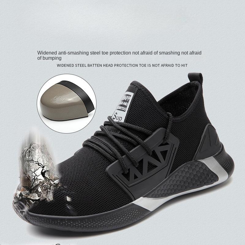 Safety Shoes Are Breathable, Labor Insurance Shoes, Men's Anti-smashing, Stab-proof and Deodorant Shoes, Soft Protective Shoes In Summer