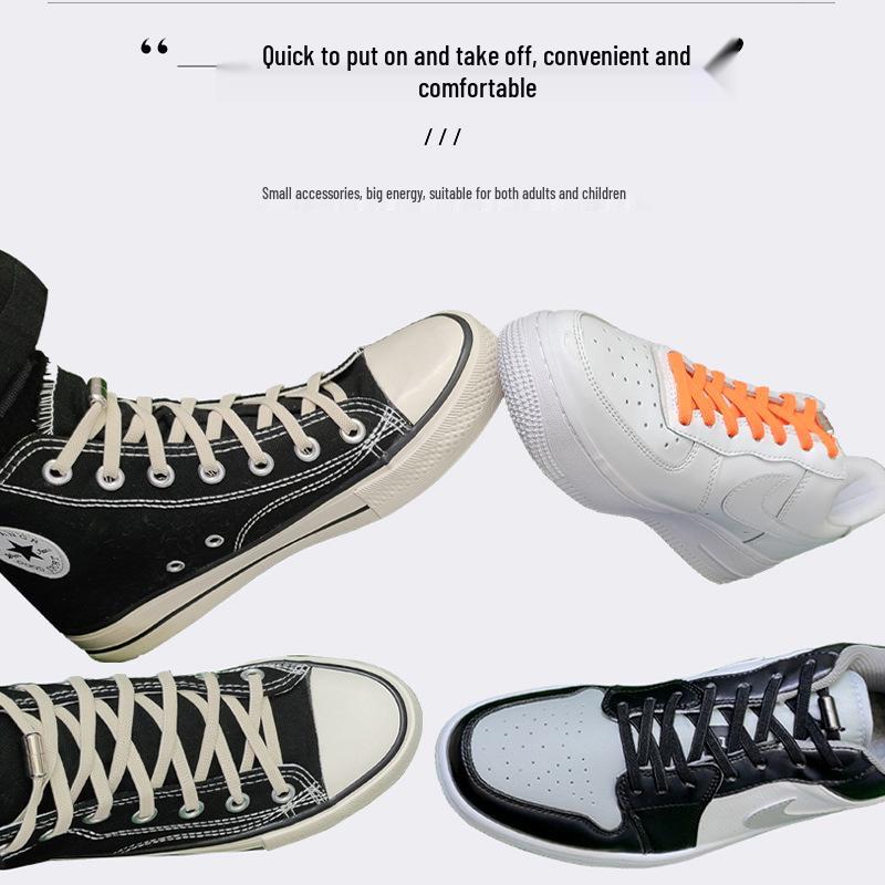 Elastic No-Tie Shoelaces for Kids with Easy Buckle