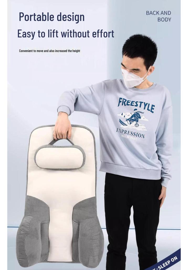 Ergonomic Lumbar and Neck Support Cushion for Comfortable Sitting
