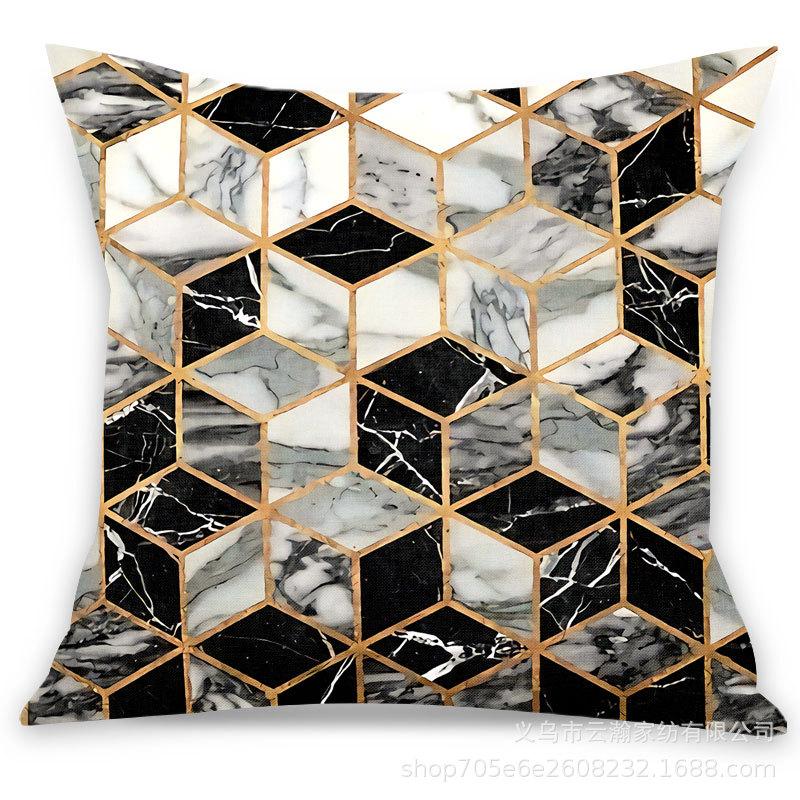 Pink Ins Fresh Plush Printed Pillow Case Creative Nordic Sofa Pillow Design Waist