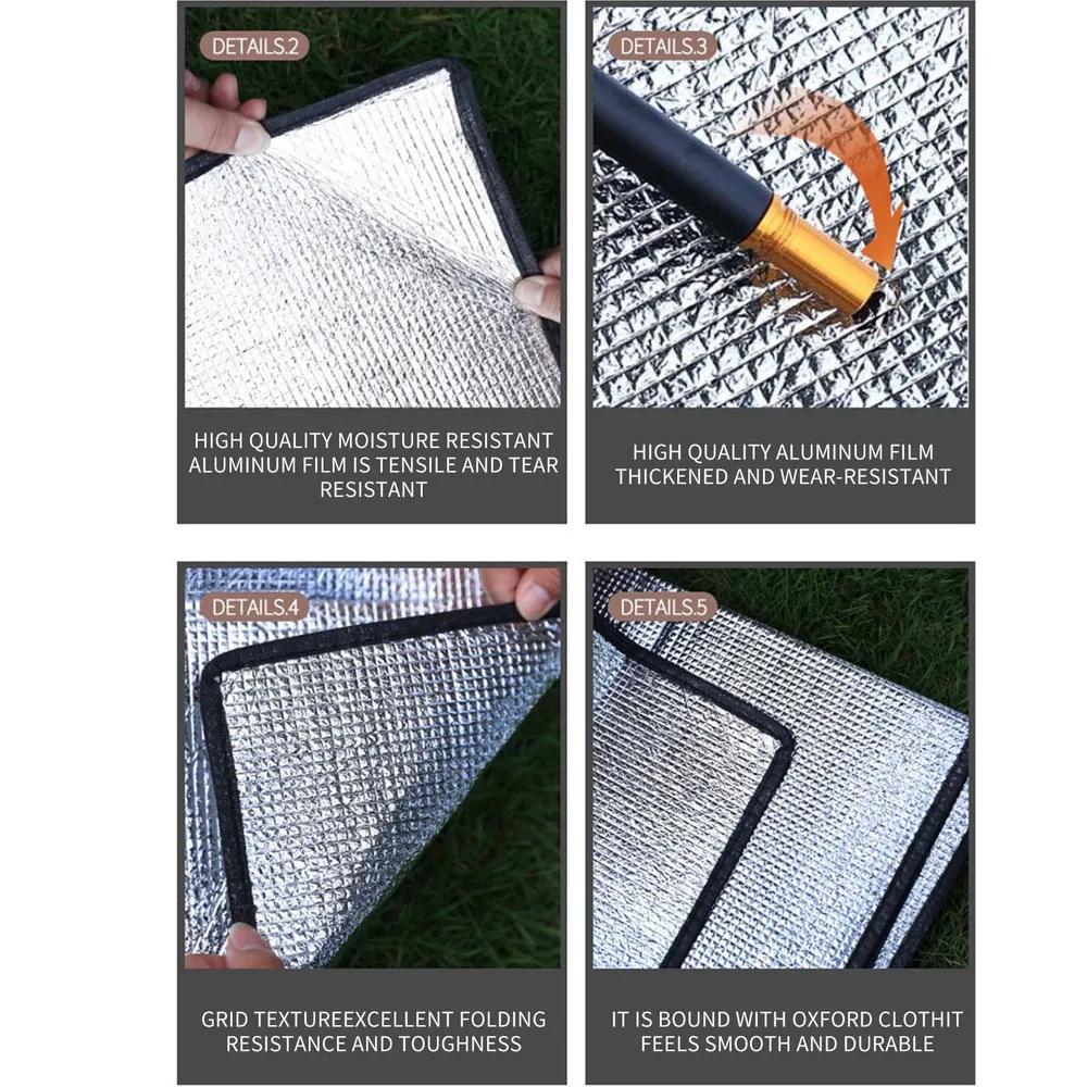 2*2m Camping Double-sided Aluminum Film  Mat Picnic Mat Outdoor Portable Sleeping Mat Cloth Tent Home Picnic Mat