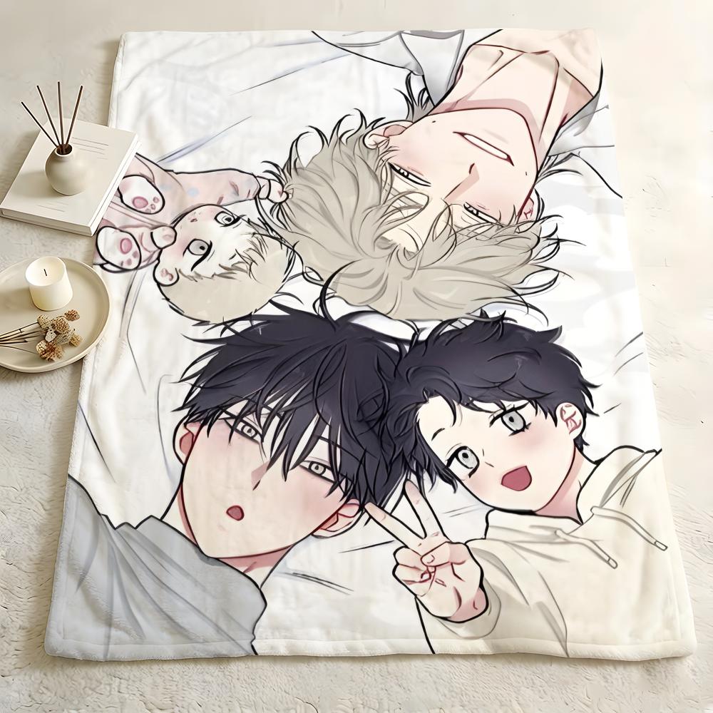 Manhwa L-Low T-Tide I-in T-Twilight Throw Flannel Blanket Skin Soft Suitable for Sofa Living Room Bed Travel and Gifts