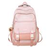 Casual travel bag, simple backpack, large capacity, junior high school student, high school student bag, contrasting color, fashionable backpack.