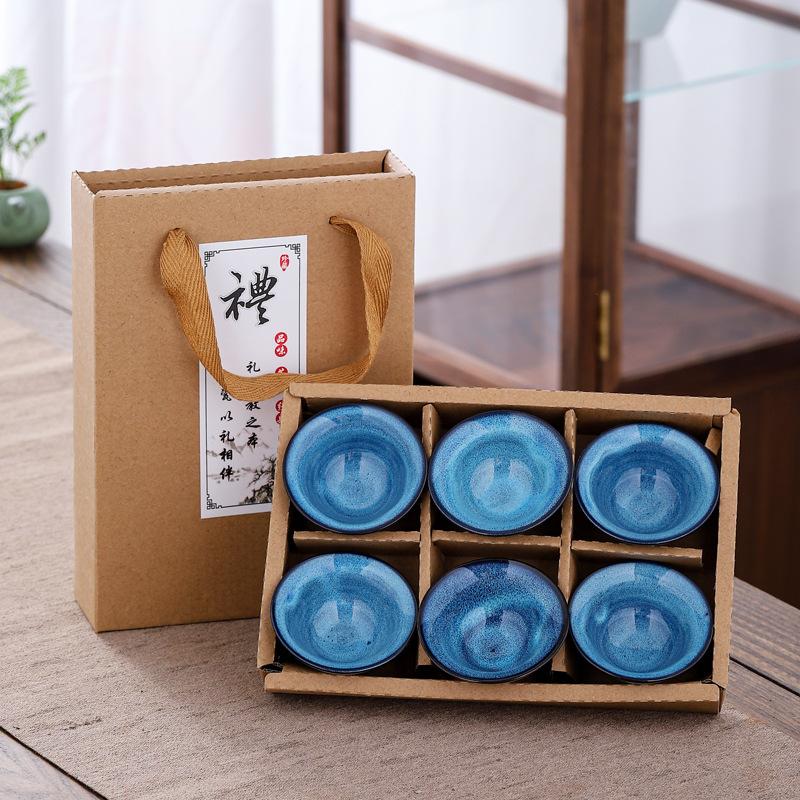 Chinesische Porzellanofenwechsel Keramik Teekanne Teetasse Tragbares Kung Fu Tee Set Geschenk