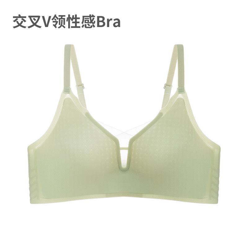 Women Thin Strap Push Up No Wire Seamless Bra
