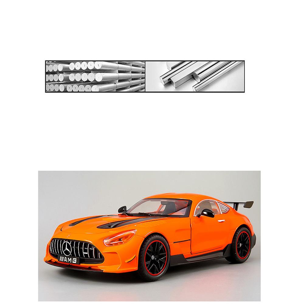 1/18 Scale Benz AMG GT Black Series Diecast Car Model with  Sound and Light, Pull Back Toy Car Model for Kids Adult Collection Gift