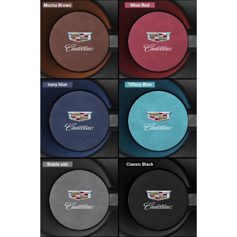 Car Water Cup Pad Non-slip Coaster Accessories For Cadillac CT5 CT6 CTS Seville ATS CT4 XTS Celestiq Ciel Escala SRX XT4 XT5 XT6 XLR ELR Elmiraj EXT
