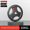 Yu Ying Rubber-Coated Olympic Barbell Weight Plates with Three-Hole Grip