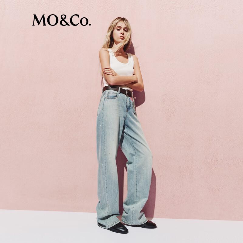 MO&Co. High-Waisted Straight Denim Jeans