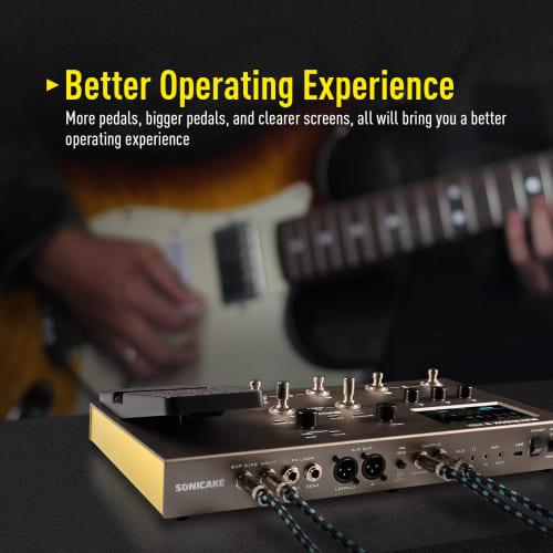 SONICAKE Matribox II Pro Multi-Effects Pedal with Expression, Over 240 Built-in Effects, Amp Modeling, IR Cabinet Simulation, FX Loops, MIDI Stereo OT