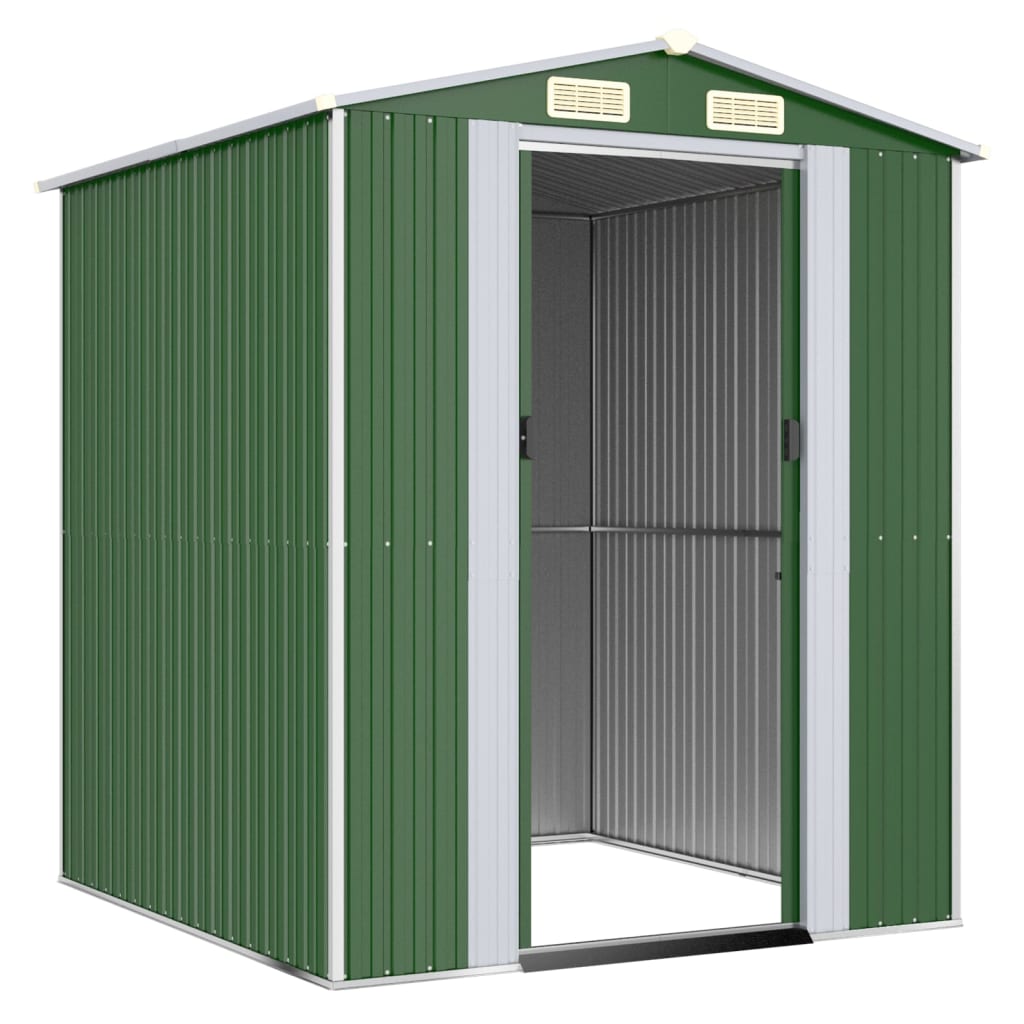 Vidaxl Garden Shed, Green, 192X191X223 Cm, Galvanized Steel