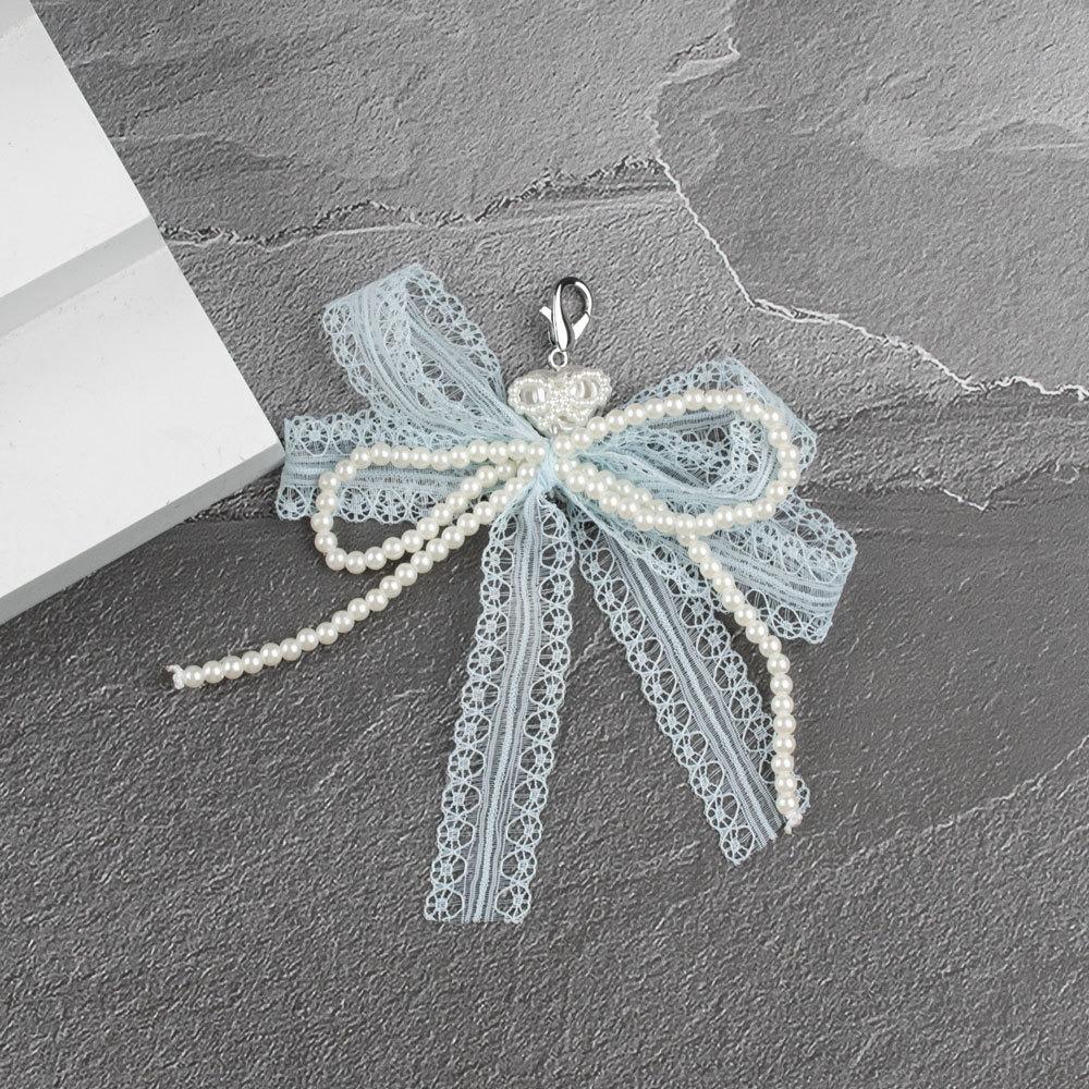 Heart Pendant Bow Keychain Lace Shoe Flower Accessories New Key Holder  Key Ring