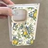 Husă de telefon cu imprimeu proaspăt de lămâi, păsări și flori pentru seria iPhone 17 16 15 14 13 12 11 Pro Max Plus Protecție cu strat dublu
