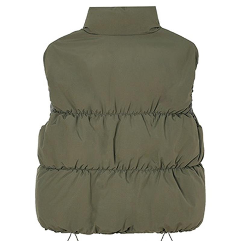 Fashion Winter Short Sleeveless Vest Woman Warm Outerwears Stand Collar Casual Thick Women's Jackets