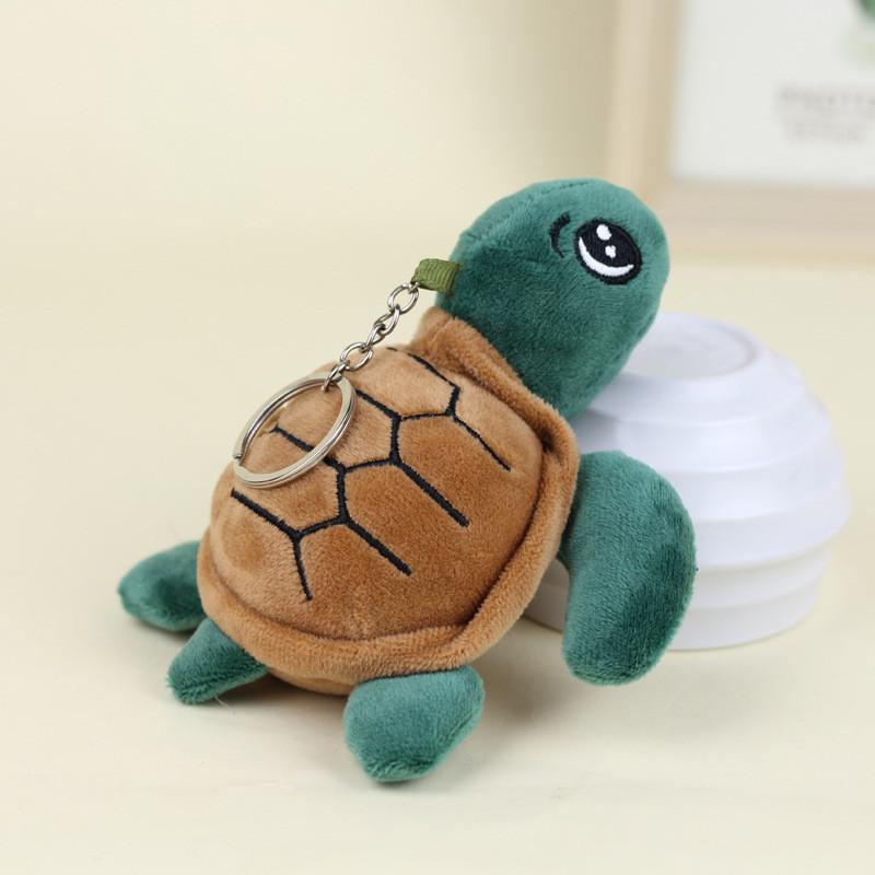 Adorable Plush Ocean Animal Large Turtle Keychain Soft Toy In Multiple Colors