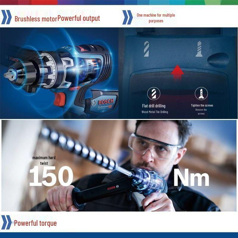 Bosch GSB18V-150C Brushless Impact Driver, Handheld Stepless Speed Drill