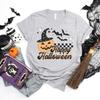 Happy Halloween Woman Man Orange Graphic T Shirts All Saints Day Shirt Autumn Fashion Casual Outdoors Breathable Shortsleev