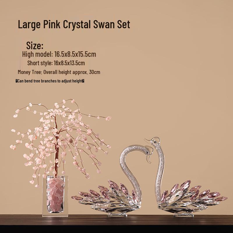 Swan Crystal Wedding Souvenir - Elegant Decor Gift for Couples & Friends