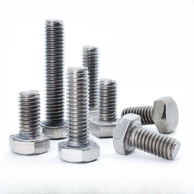 1piece M12 M14 M16 M18 M20 X 3-200mm Length Pure Titanium TA2 GR2 Hex Hexagon Head Screw Bolts Screw Rod