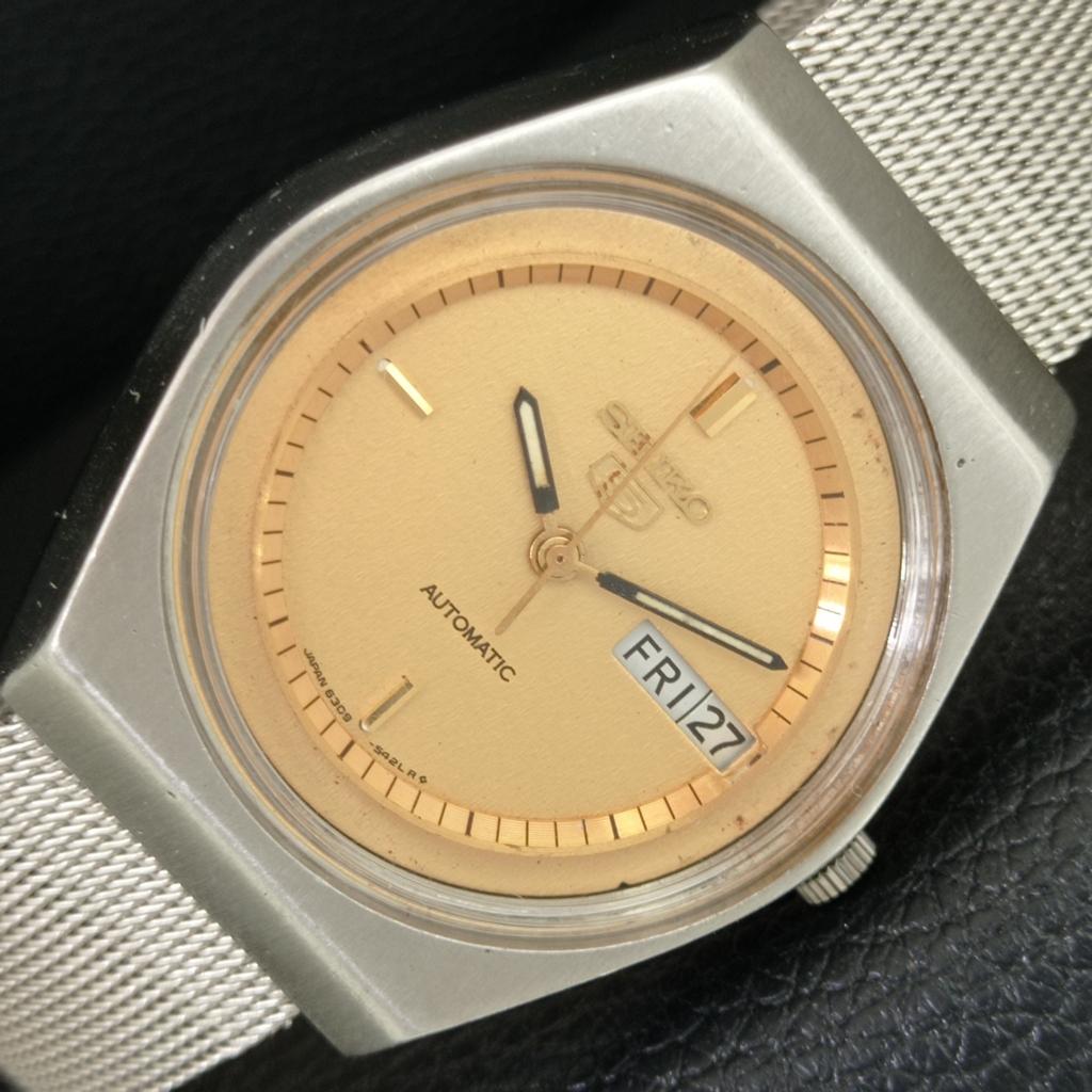 VINTAGE SEIKO 5 AUTOMATIC 6309A JAPAN MENS ORIGINAL DIAL WATCH a709566-1
