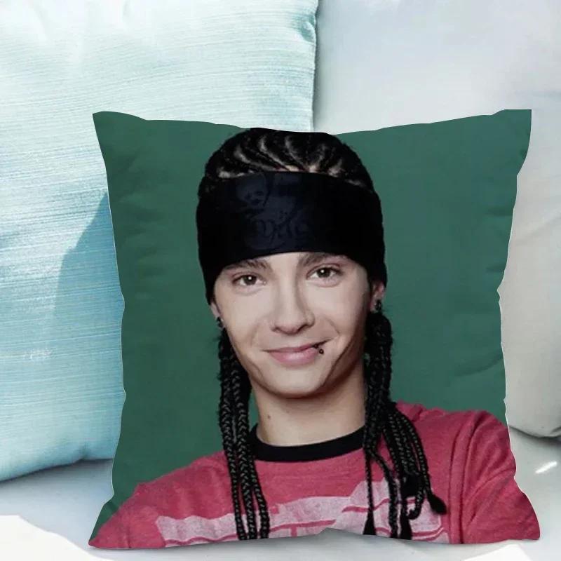45x45 Poszewki na poduszki Tom Kaulitz Dwustronny nadruk Zestawy sof Pościel w rozmiarze Twin Ozdobne poduszki do salonu Poduszka