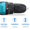 Adjustable Cordless Electric Impact Drill Hammer Screwdriver 3in1 LED Working Ligh Rechargeable 21V/12V Lithium Battery New