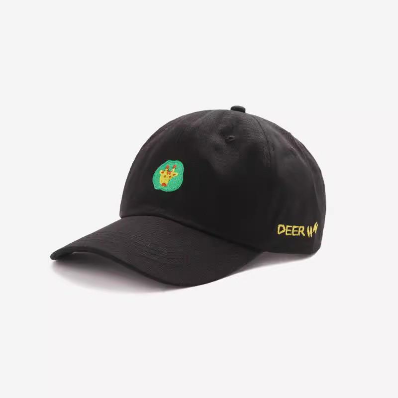 

Cute Animal Embroidered Baseball Cap With Adjustable Fit For Summer Casual Wear чорний