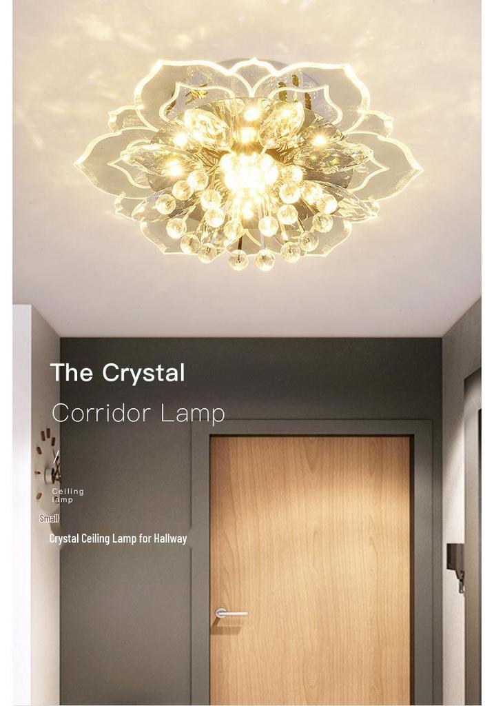 Modern Minimalist Ceiling Light - Embedded Crystal Lamp for Living Room, Corridor, and Aisle