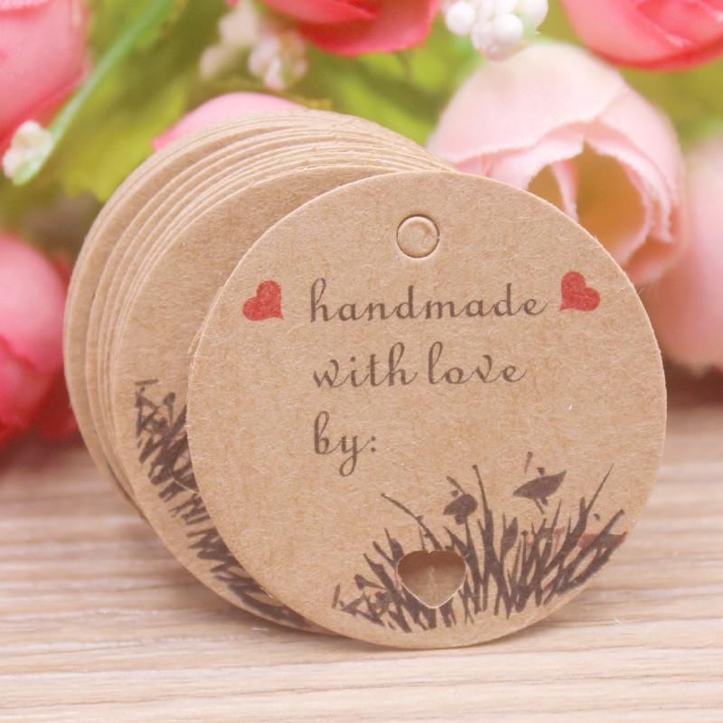 100pcs Kraft Brown /white Gift Tags with 20m Rope Thank You Paper tags for Wedding baby Shower Christmas Label Party Decoration