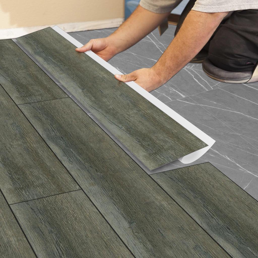 Mattierte PVC Holzmaserung Wasserdichte Bodenaufkleber - Schmutzabweisend für Küchen- & Schlafzimmerrenovierungen