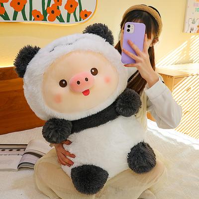 Leitão Transforma Boneca Panda Boneca de Porco Almofada de Dormir Cama Brinquedo de Pelúcia Presente para Menina