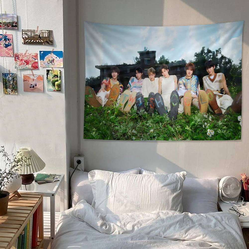 Boy Band NNCT Wish Singer Printed Large Wall Tapestry Wall Hanging Decoration Household Decor Blanket