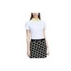 Color Block Golf High-Sensitivity Polo Shirt Women Tops Jade-White A11W325114F-WT