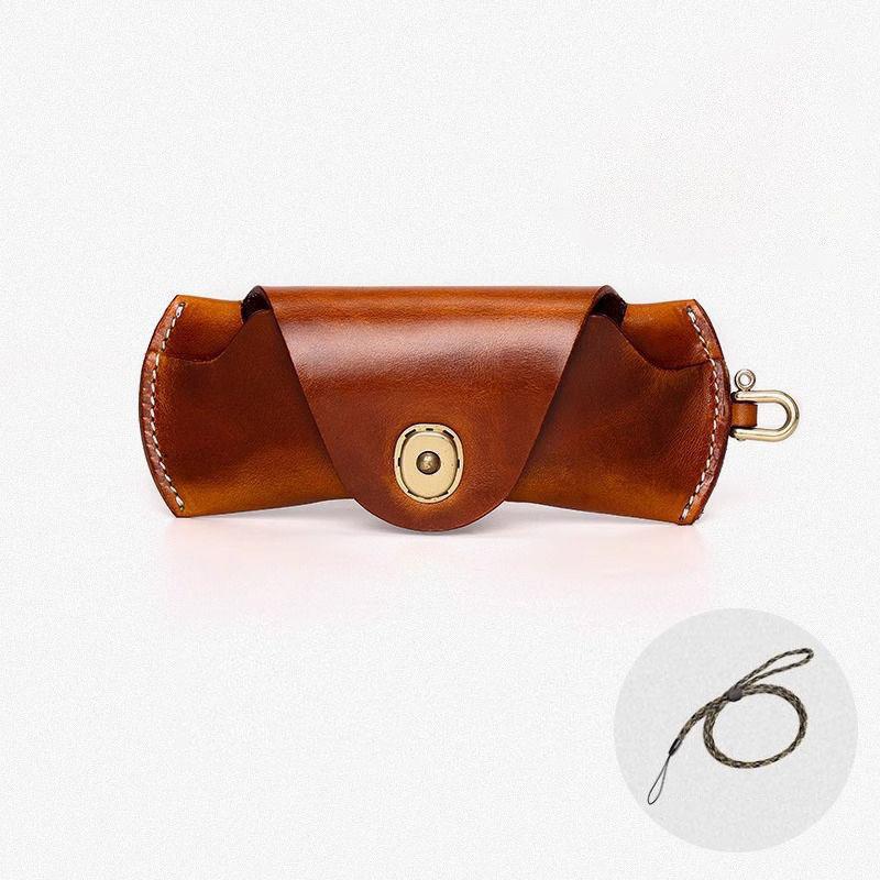 

Ретро Подвесная Сумка для Очков Мягкий Чехол для Очков со Шнурком Простой Чехол для Солнцезащитных Очков Портативный Защитный Чехол для Очков коричневый