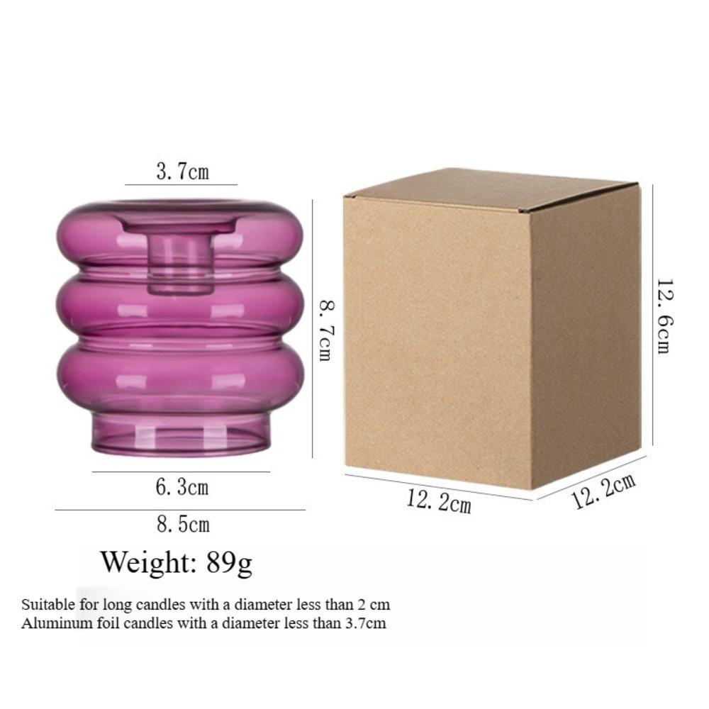 Modern Coloful Glass Candleholder Creative Taper Holders Nordic Home Restaurant Decorations Party Table Centerpiece