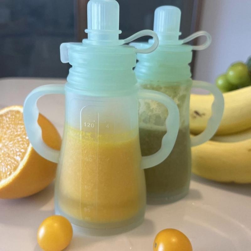 Soft Silicone Squeeze Baby Food Bag Bottle for Easy Feeding and Parental Assistance Infants Toddler Puree Organiser Bag