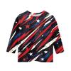 Children's 3/4 Sleeve Tops Casual Print T Shirt Round Neck Pullover Blouse
