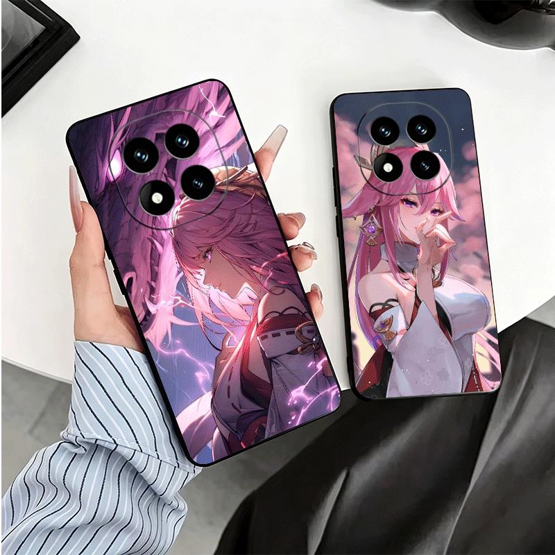 Genshin Impact Yae Miko Soft Phone Case for Xiaomi Redmi Note 12 13 14 15 Pro Plus 11 12S 11S 11T 10 4G Black Cover Back Shell