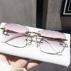 Square Metal Frame Women Men Glasses Trending HD Presbyopia Ladies 3D Printed Pattern Fashion Far Sight Eyeglasses