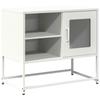 VidaXL TV Stand White 68x39x60.5 Cm Steel, TV Stand, TV Sideboard, Multimedia Cabinet, TV Bench, Hi-fi Cabinet, Center 853391